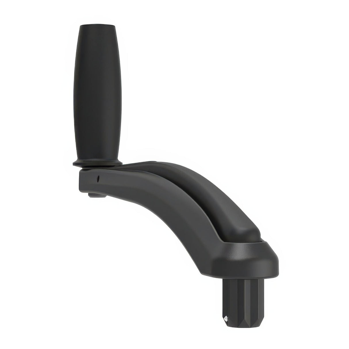 Black adjustable arm on a white background