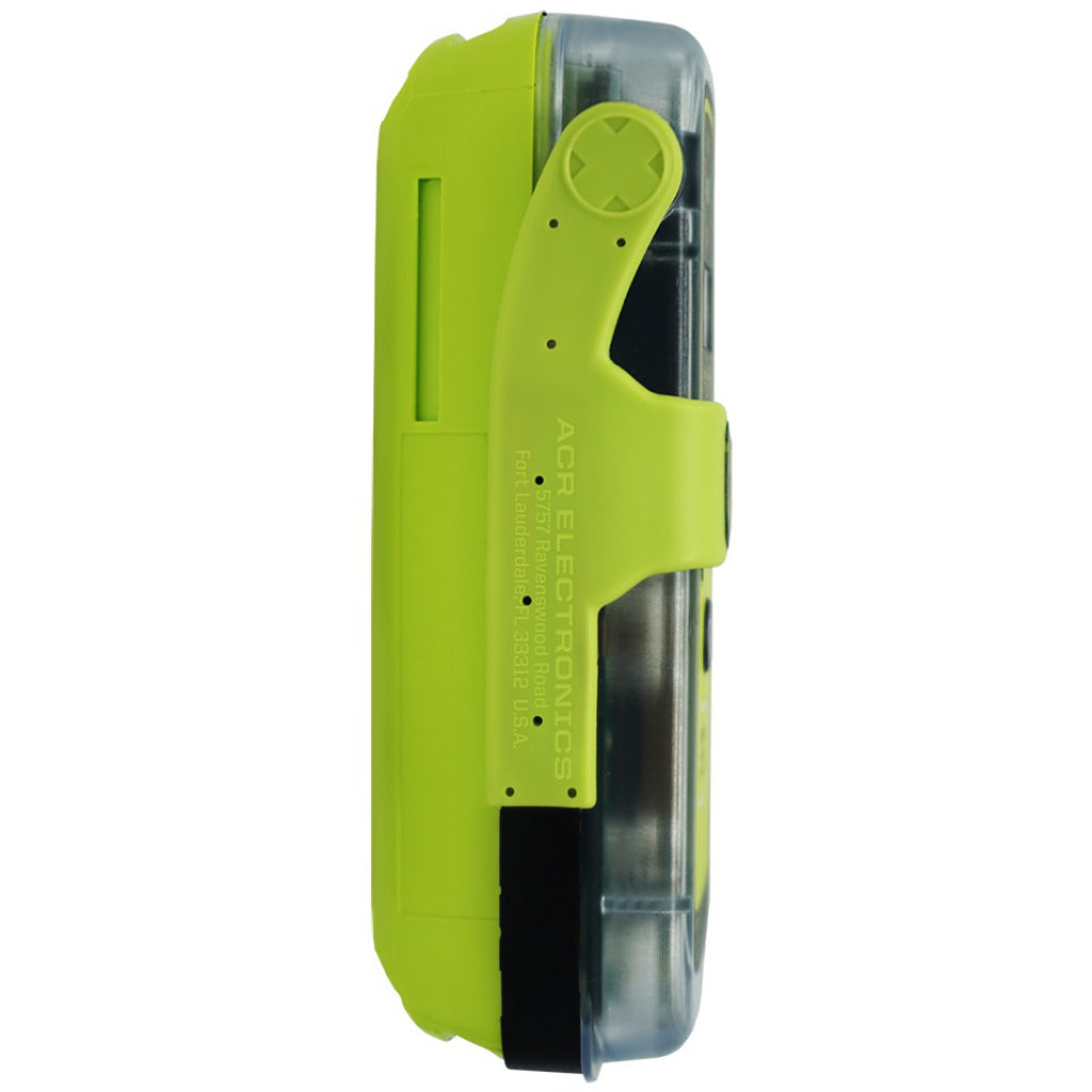 Side view of ACR ResQLink VIEW RLS Personal Locator Beacon.