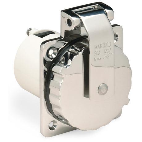 Marinco 30A Square SS Power Inlet