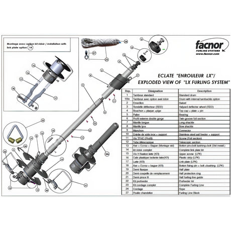 Facnor D70 sprit back end fitting diagram.