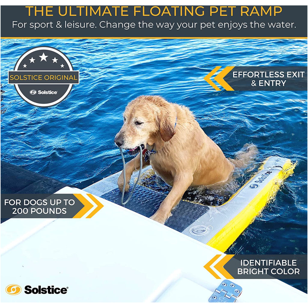 Floating boat ramp for dogs