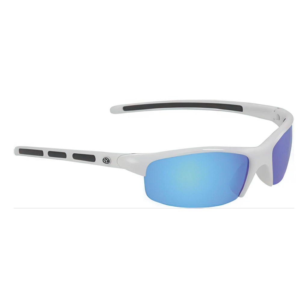 Snook White Frame Blue Mirror
