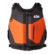 Orange and black life jacket with Gill logo on a white background