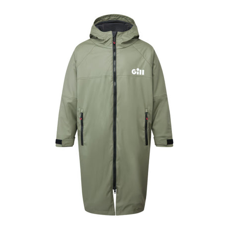 Green jacket with a brand logo on a white background