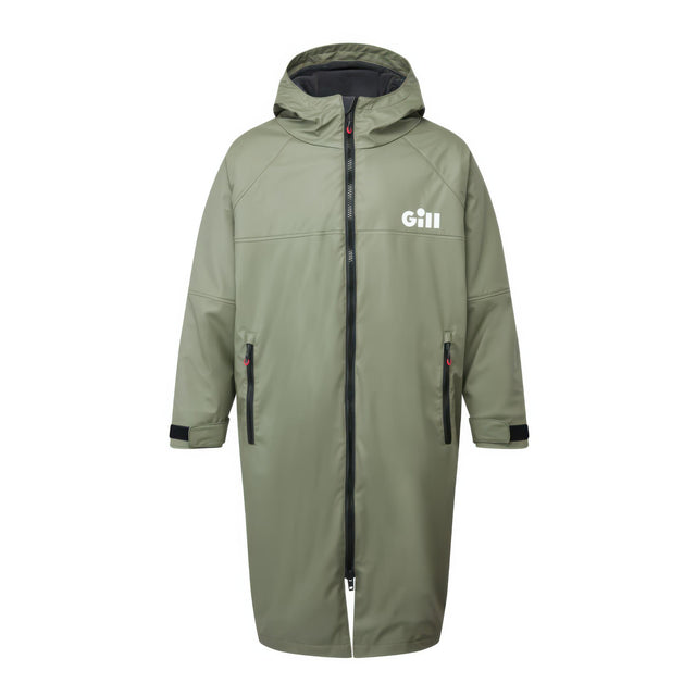 Green jacket with a brand logo on a white background