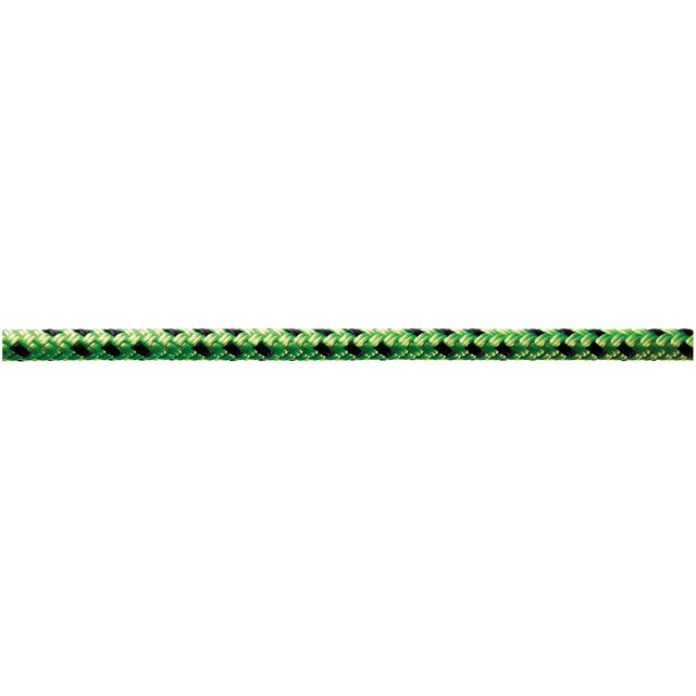 Green and black rope on a white background