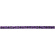 Purple and black braided rope on a white background