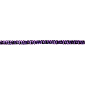 Purple and black braided rope on a white background