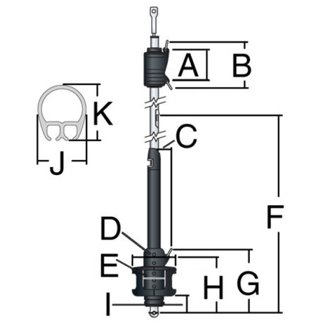 Harken Furling Unit 3 MKIV (w/o toggle) diagram.