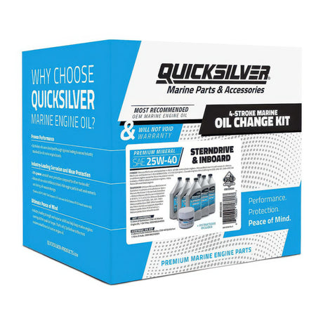 Quicksilver I/O & Sterndrive 6L V-6  Oil Chage Kit in packaging.