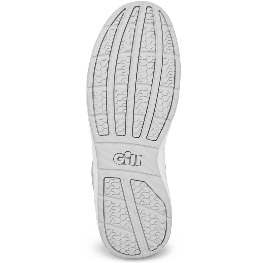 Gill Pursuit Trainer Shoe - medium grey bottom view.