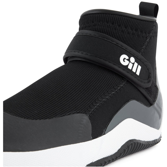 Close-up view of Gill Black Aquatech Boots