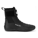 A black high-top athletic boot with a hook-and-loop ankle strap and a white 'G' logo, featuring 'Edge 2.0' printed in white on the side, shown against a plain white background.