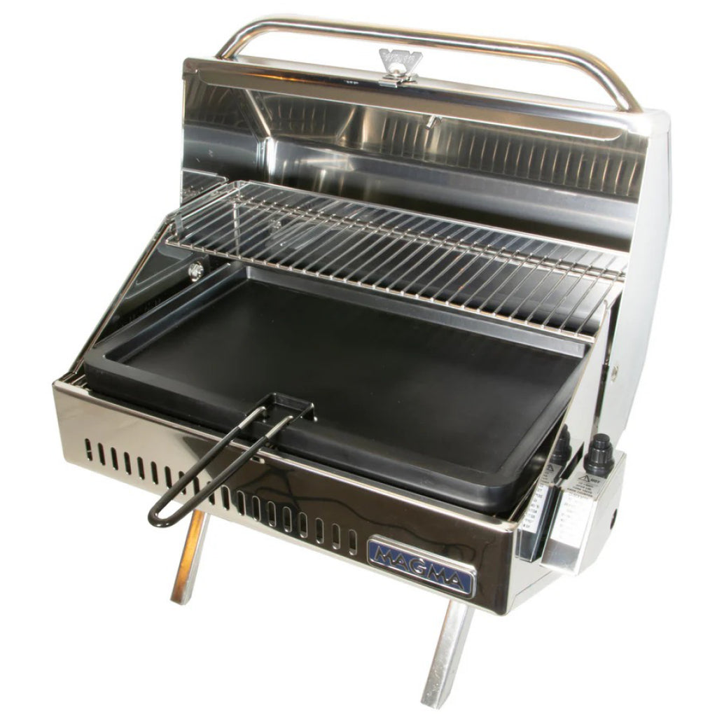 Magma Reversible Griddle on BBQ.