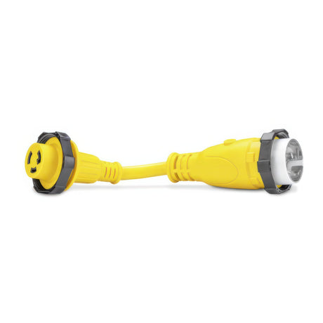 50A Male to 30A Female Adapter 125V Close-up.