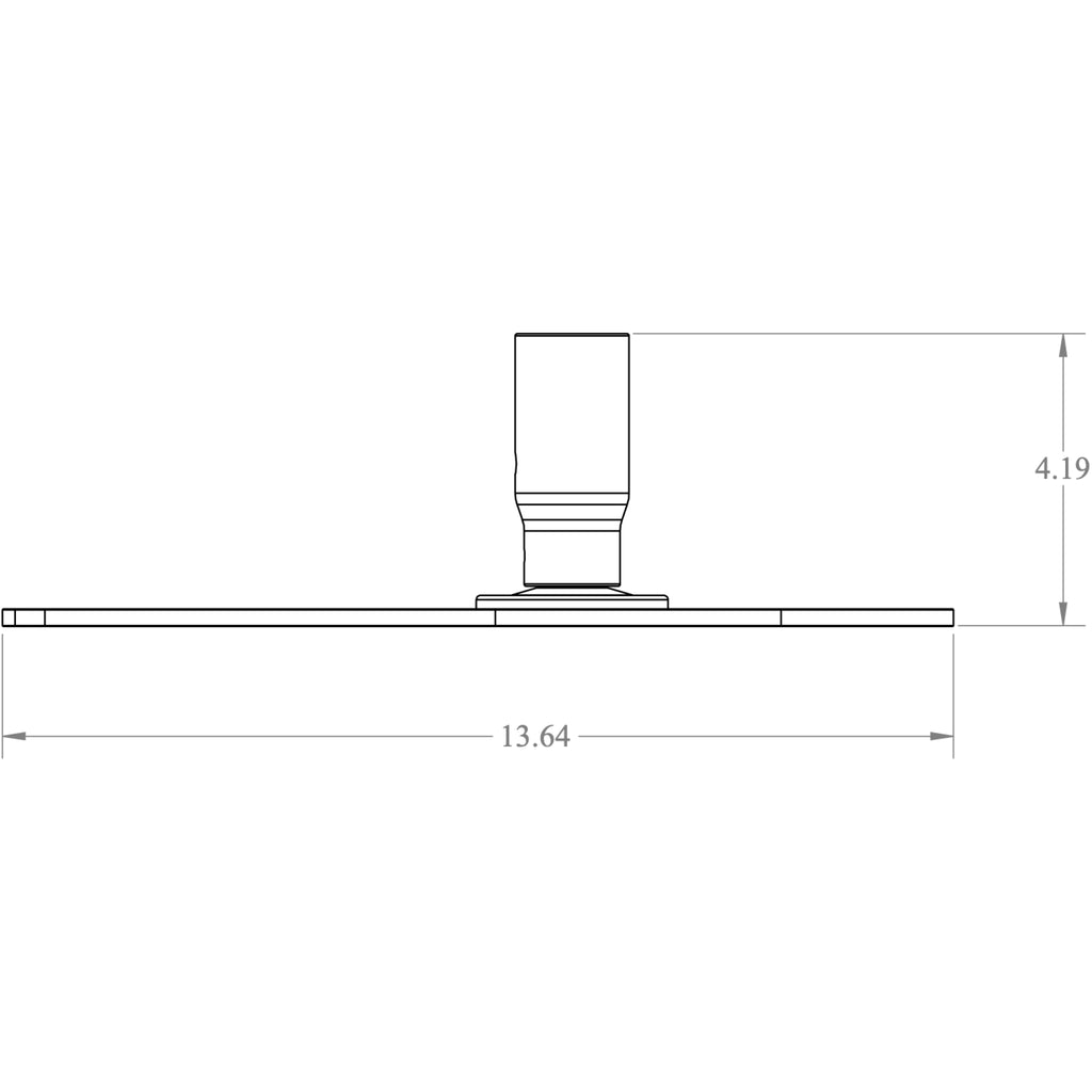 Seaview Starlink Quick Release Top Plate dimensions side view