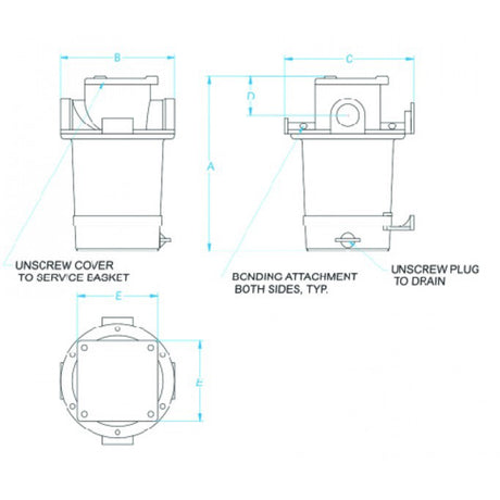 Groco 3/4" Raw Water Strainer diagram