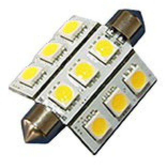 42mm Festoon Lamp 9 HP LED's Blue