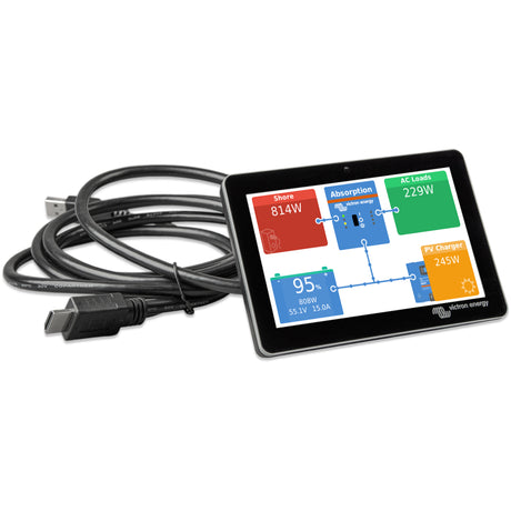 Victron GX Touch 50 with cable.