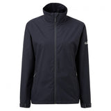 Black jacket with a brand logo on a white background