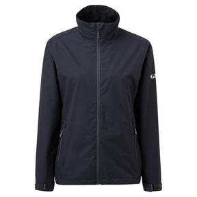 Black jacket with a brand logo on a white background
