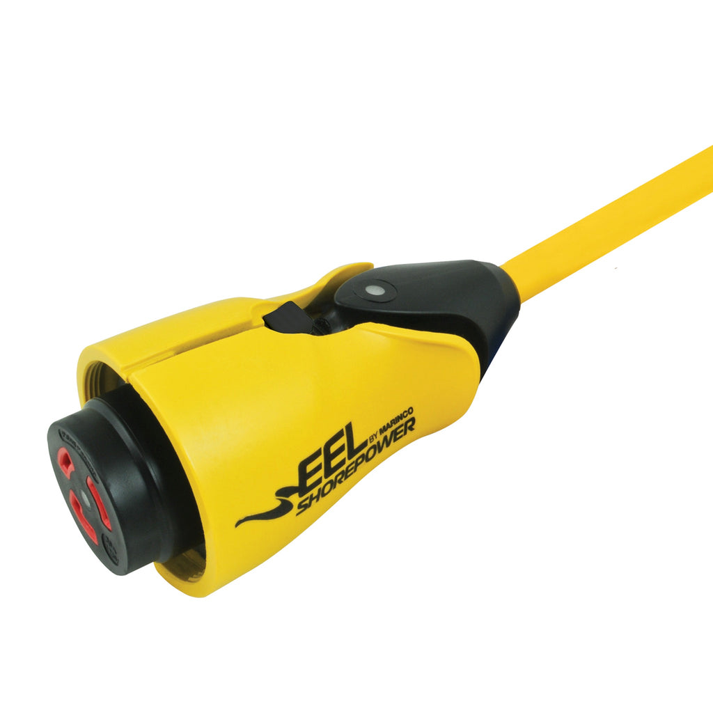 Marinco EEL 50' 30A Yellow Shorepower Cord (w/LED) female receptacle