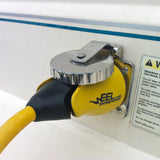 Marinco EEL 50' 30A Yellow Shorepower Cord (w/LED) plugged into boat