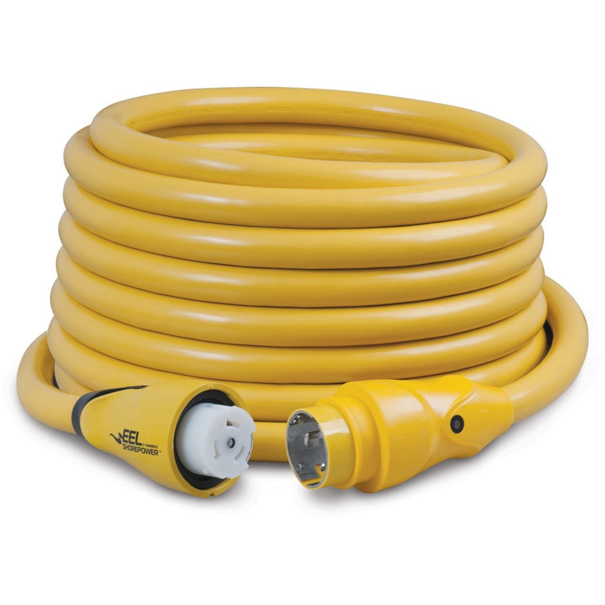 Marinco 50'/50A EEL Yellow Shorepower Cord - w/LED