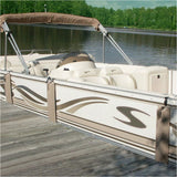 Dock Edge Toon Pontoon Fender, 6" x 36"-  Grey on boat