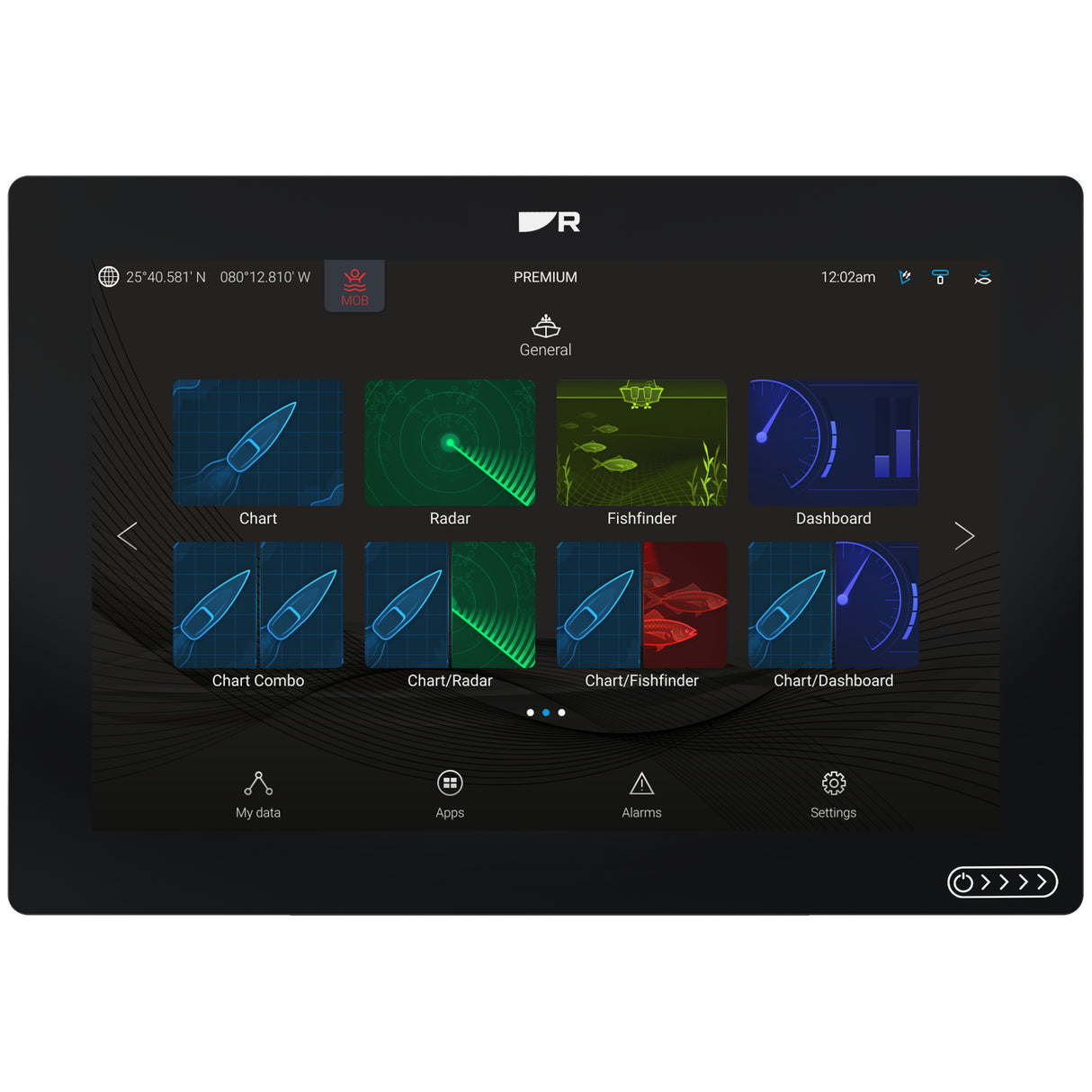 Raymarine Axiom+ 12 MFD No Charts front