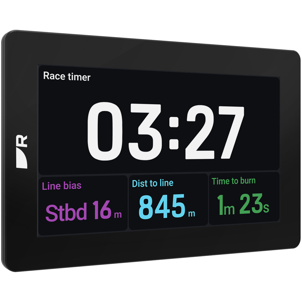 Raymarine Alpha 7" Performance  Instrument Display race time mode