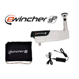Ewincher winch with cover, cable, and plug on a white background