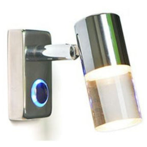 Sphere Acrylic Dome Night Light Touch Dimming Chrome Finish WW