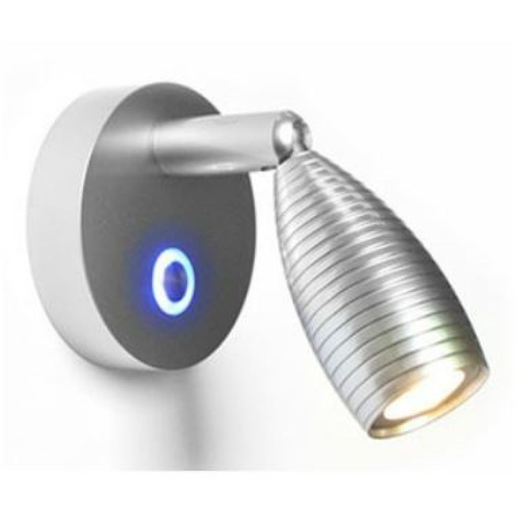 Cone LED Dome Night Light Touch Dimming Chrome Finish WW