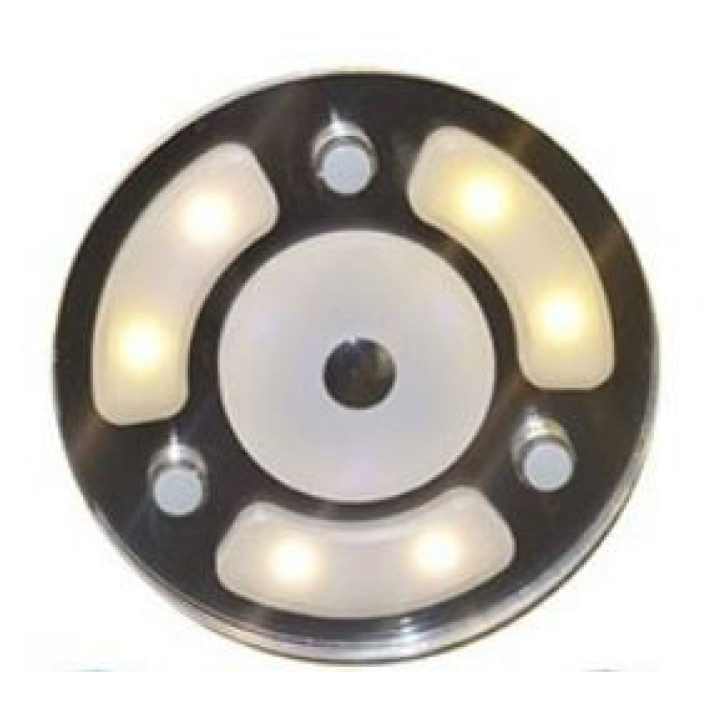 Round LED 5.25" Touch Dimming Chrome Finish Warm White - Blue