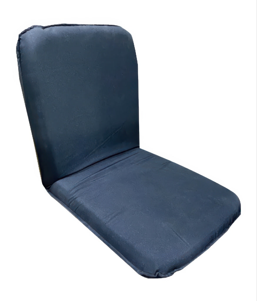 Blue seat cushion on a white background