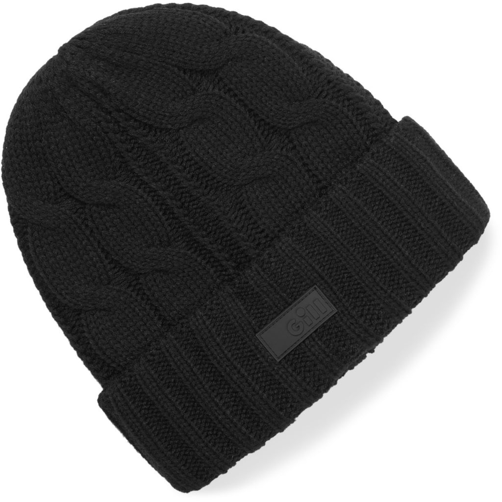 Gill Reversible Knit Beanie Hat - black.