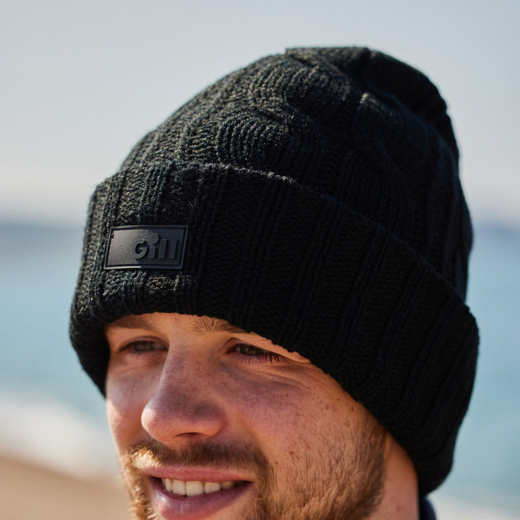 Person wearing Gill Reversible Knit Beanie Hat.