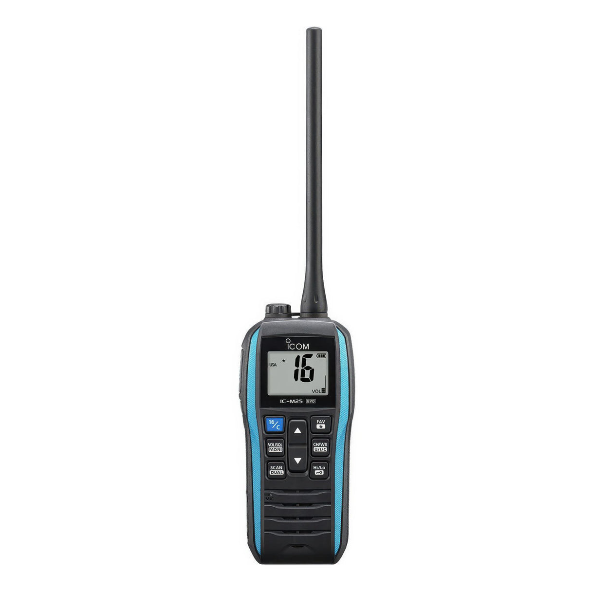 Icom IC-M25 EVO Handheld VHF Marine Radio - Blue.