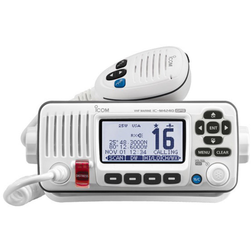 Icom IC-M424G VHF Marine Radio with GPS - White
