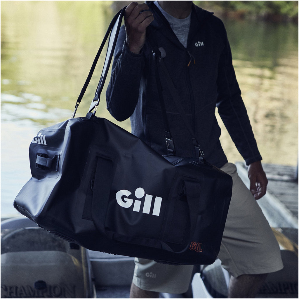 Gill Performance Waterproof Duffle being carried.