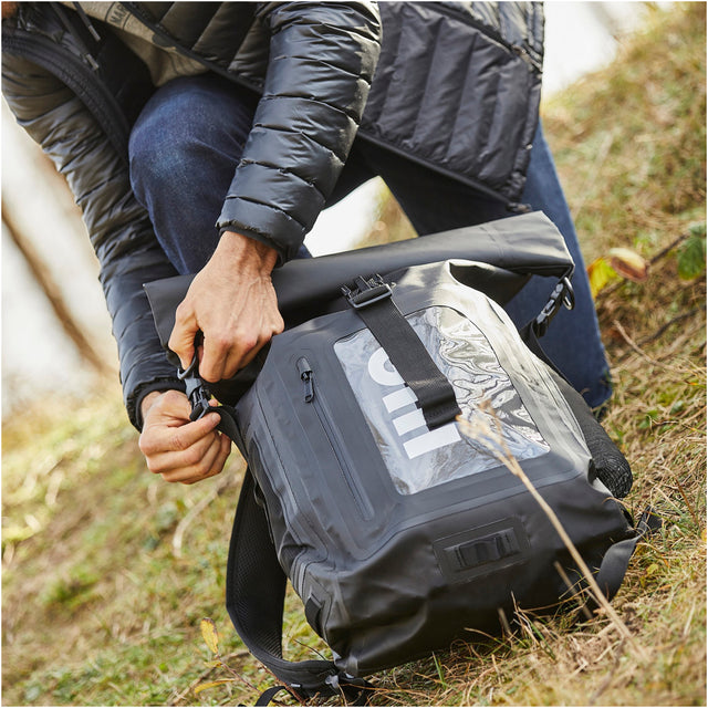 Gill backpack being closed