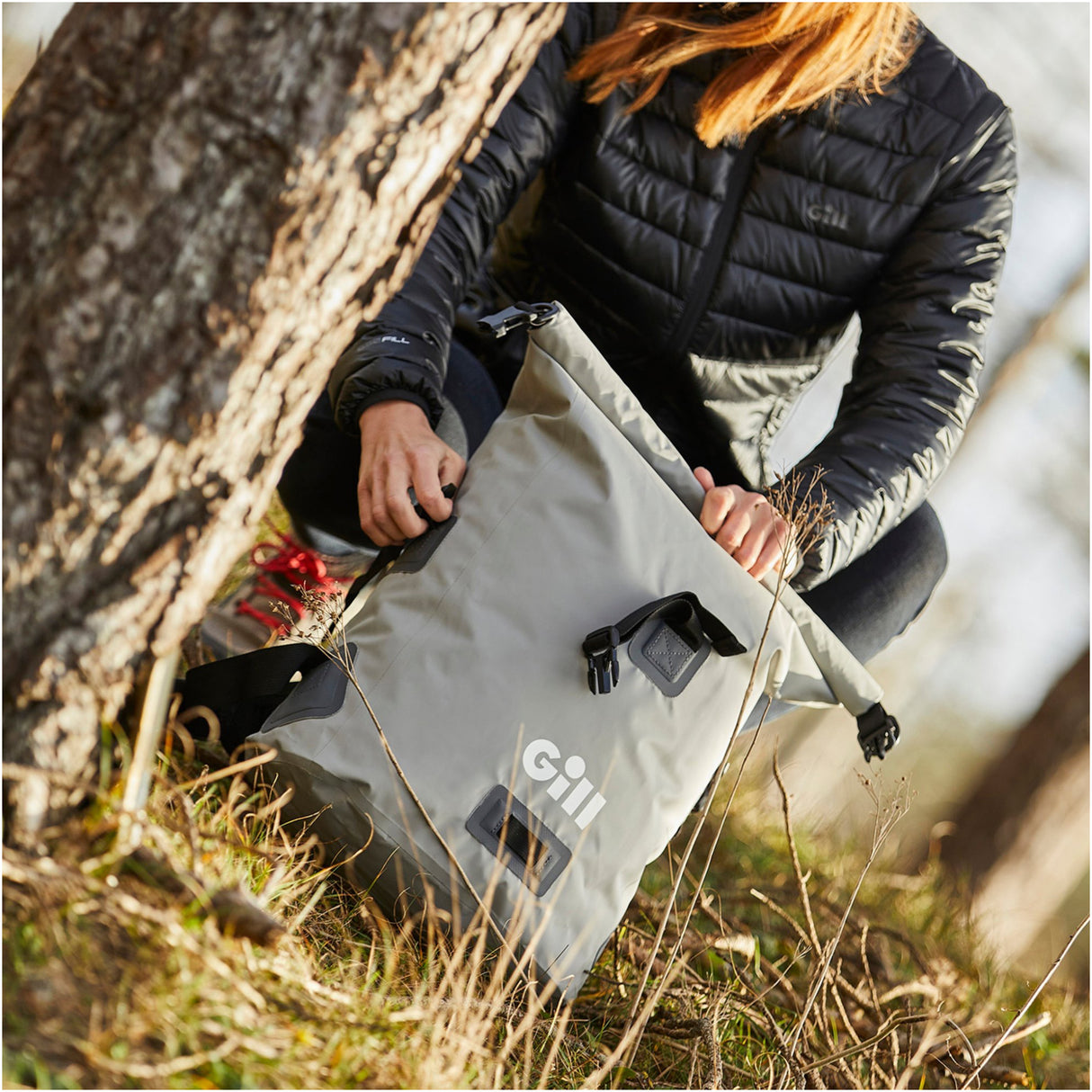 Woman wearing Gill Voyager Day Pack.