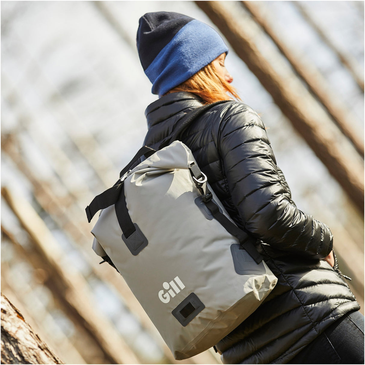 Woman wearing Gill Voyager Day Pack.