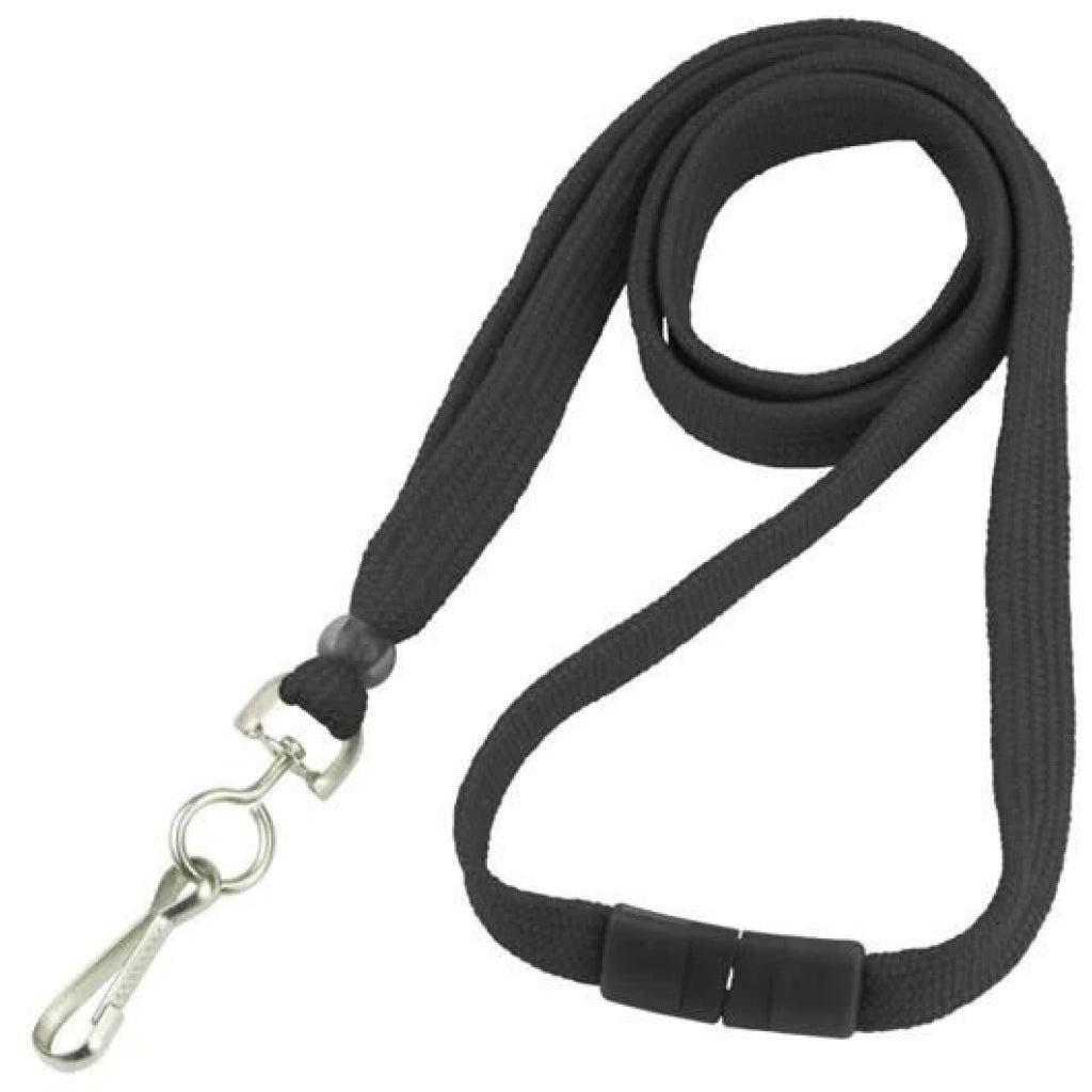 Lanyard with breakaway attachment.