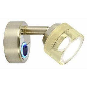 Round Acrylic Dome Night Light Touch Dimming Brushed Nickel
