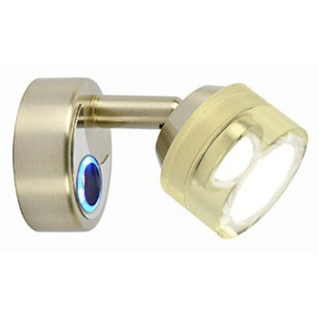 Round Acrylic Dome Night Light Touch Dimming Brushed Nickel