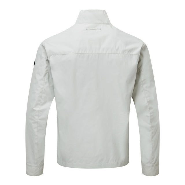 Light gray jacket on a white background