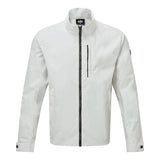 White jacket with a zipper on a white background