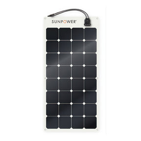 Sunpower solar panel on a white background
